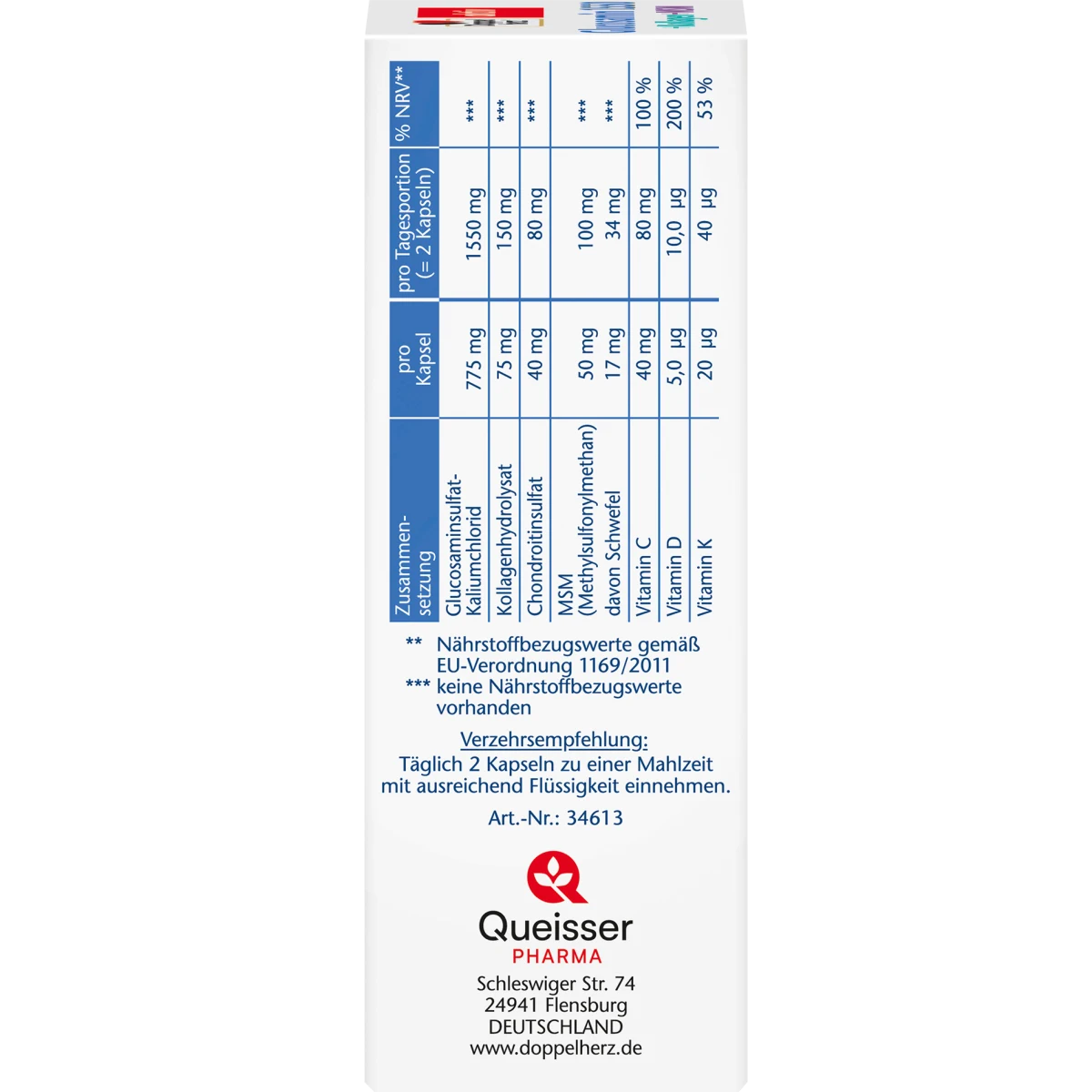 Doppel herz - Glucosamine 1550