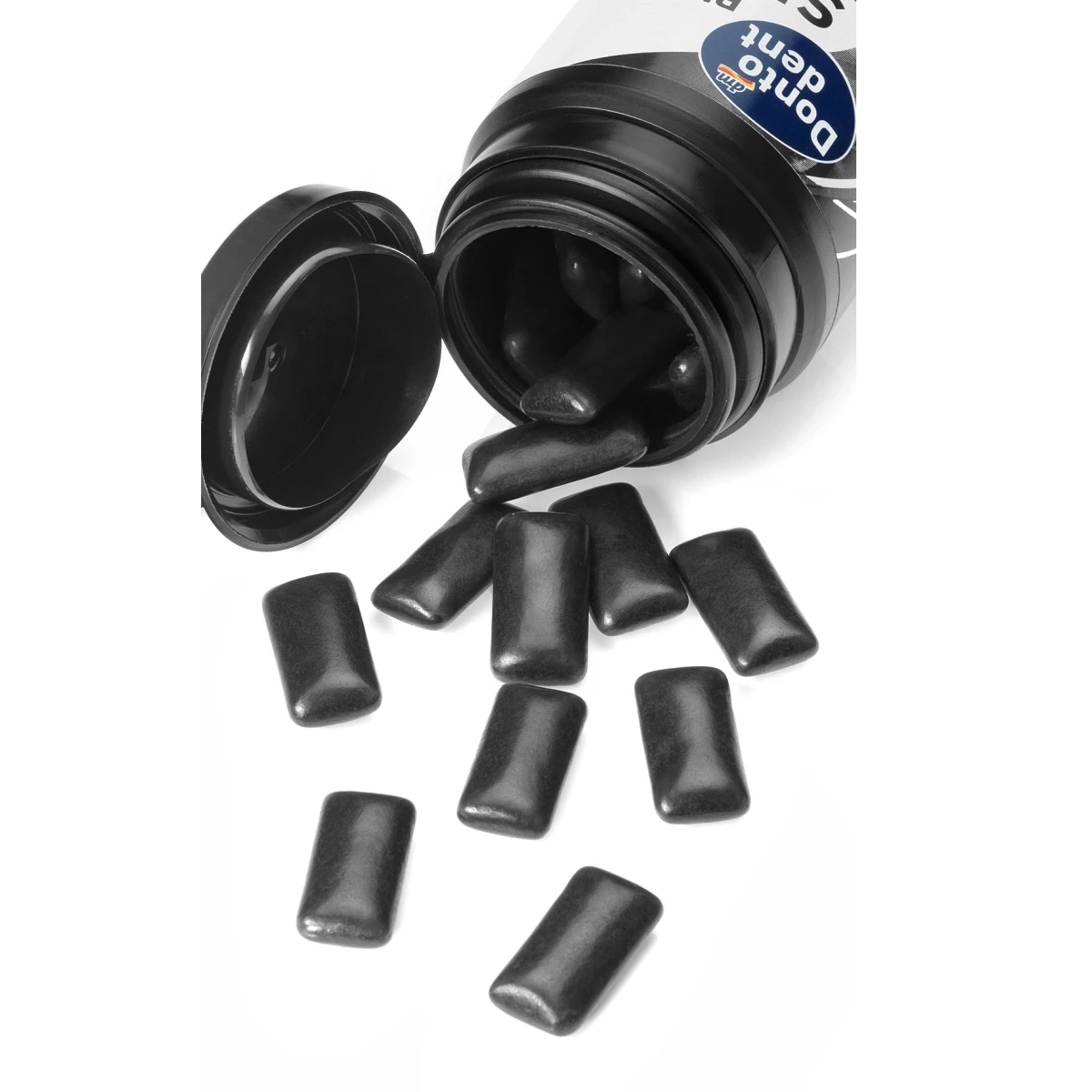 Gomme à mâcher Black Shine au charbon actif, 50 pces