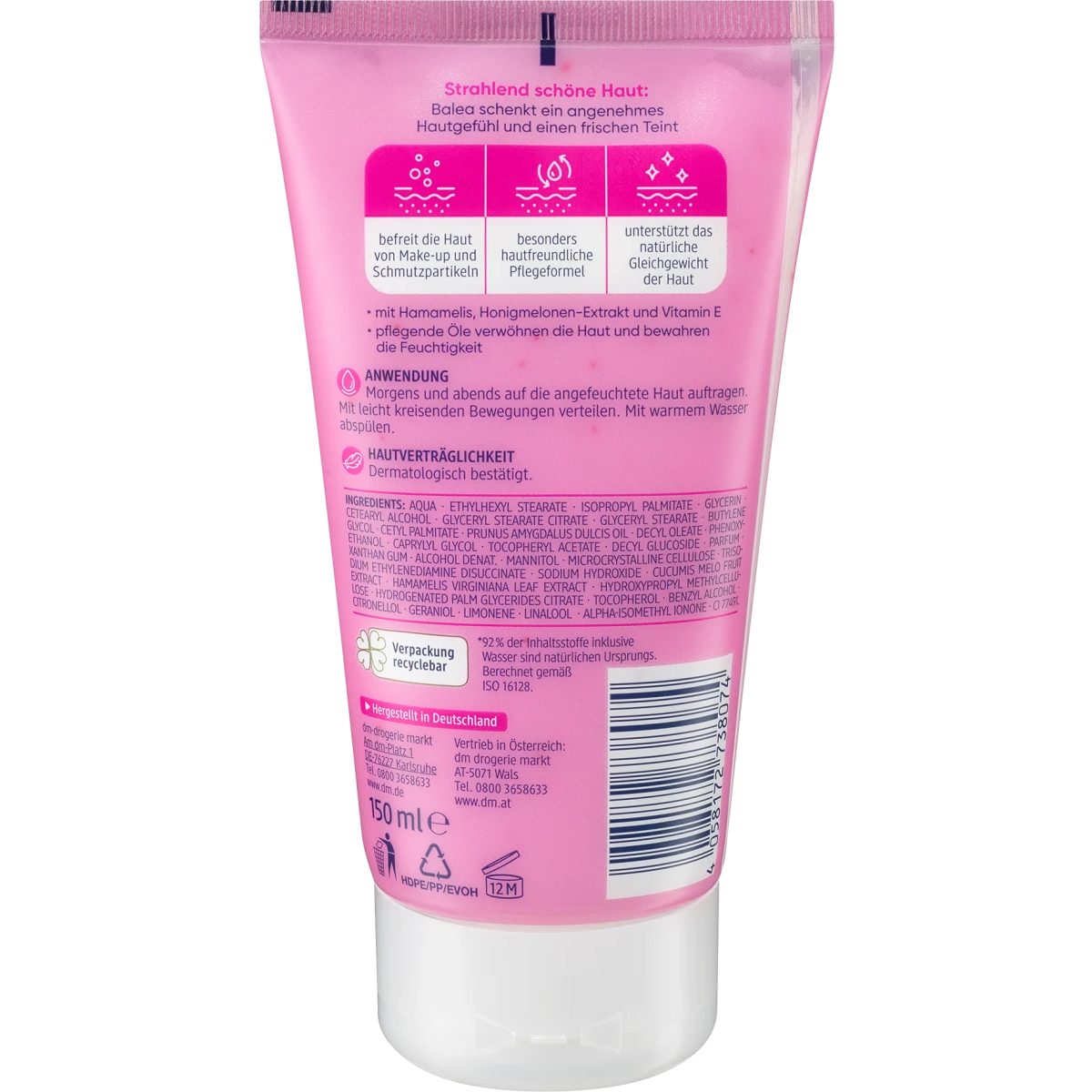 Balea - Crème nettoyante douce