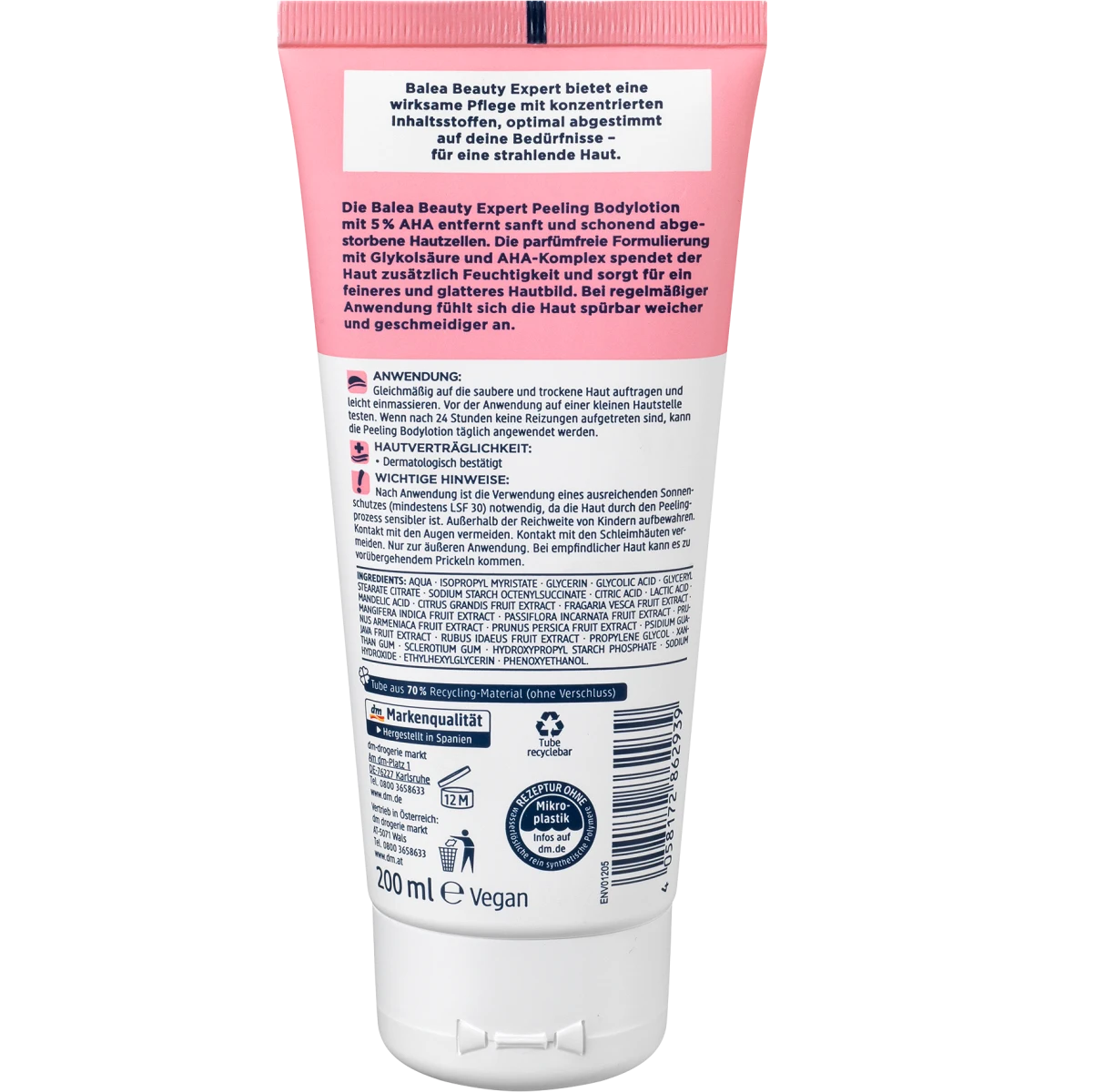 Balea - Lotion exfoliante pour le corps Beauty
