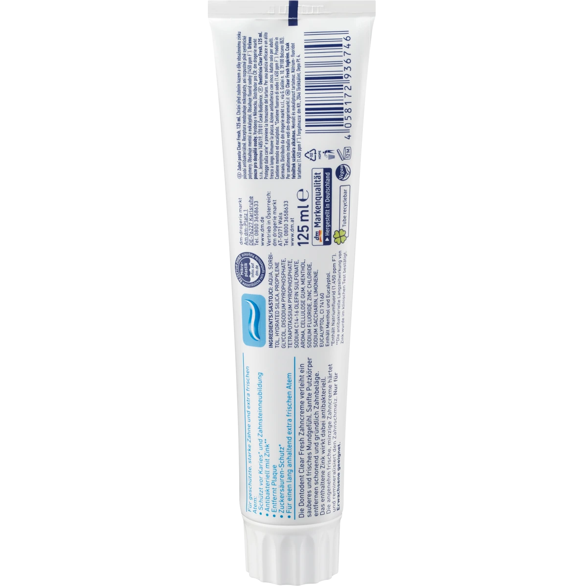 Dentifrice Clear Fresh, 125 ml