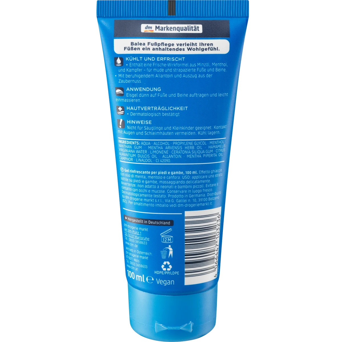 Balea - Crème pour les pieds et les jambes