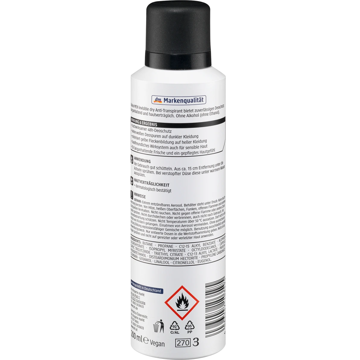 Balea - Déodorant spray antitranspirant Invisible
