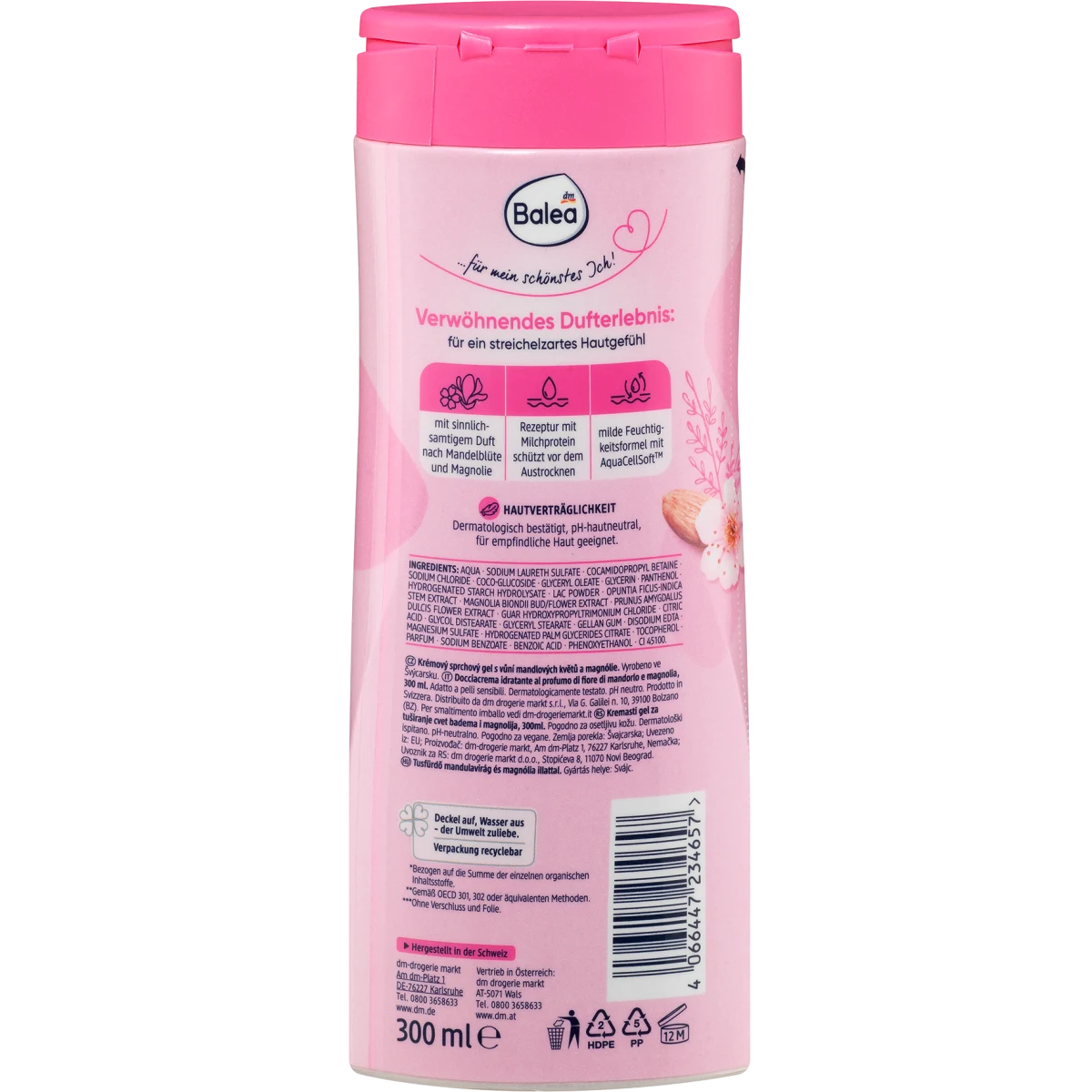 Crème de douche Fleur d'amandier & magnolia, 300 ml
