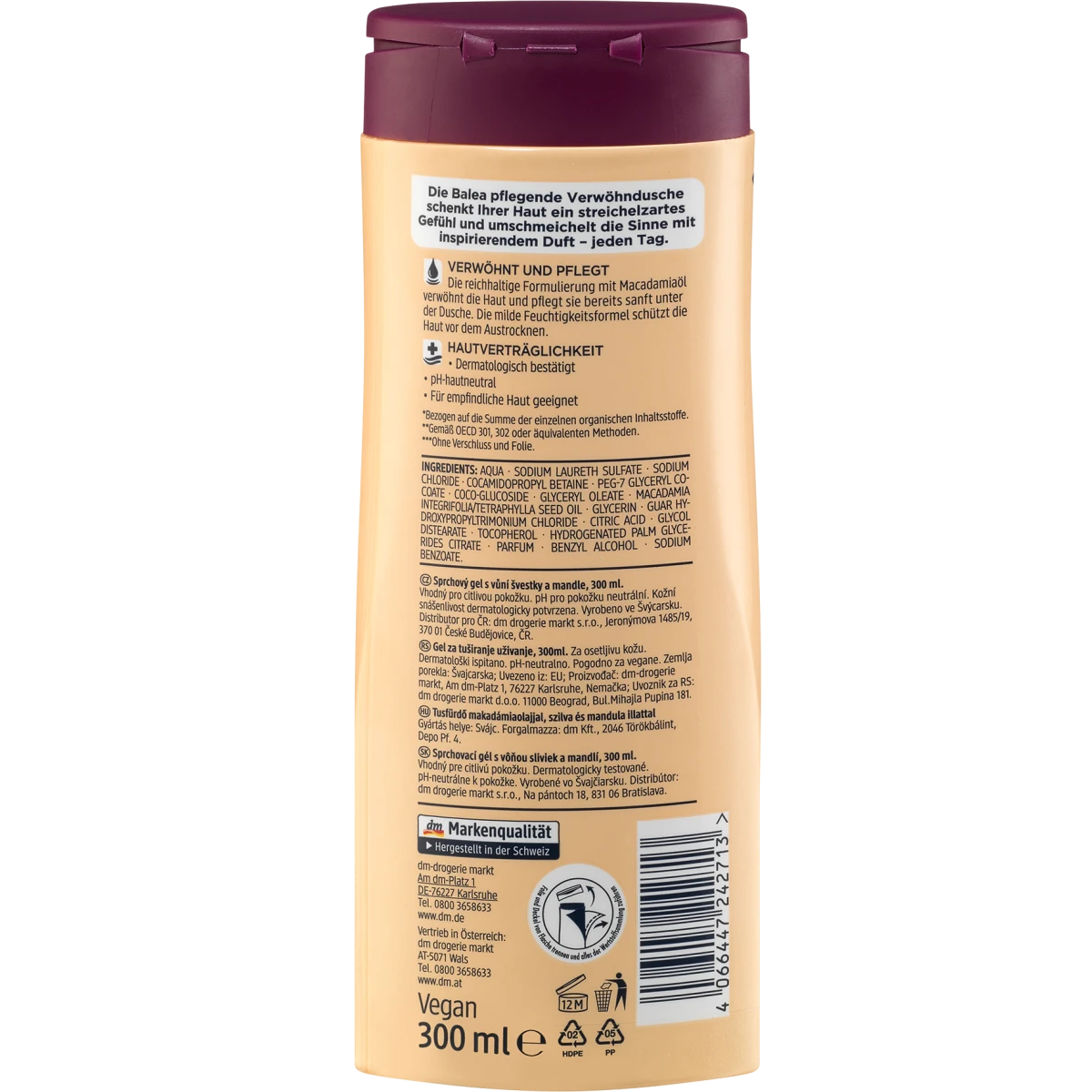 Balea - Gel douche soin