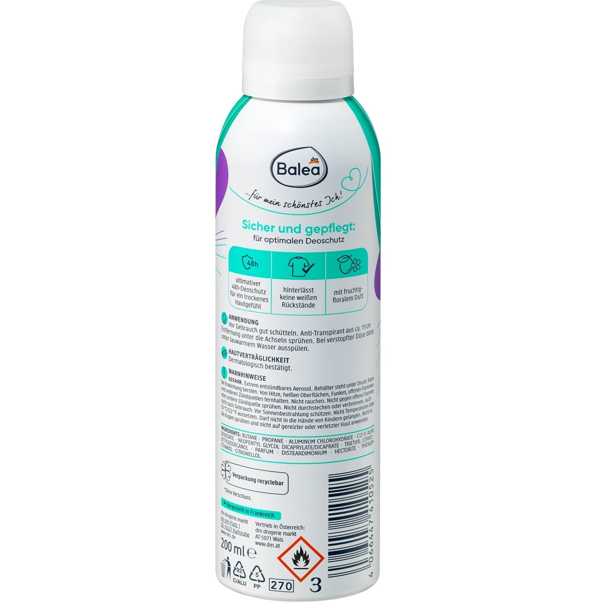 Balea - Déodorant anti-transpirant 5in1 Protection