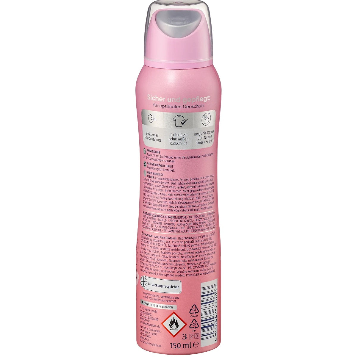 مزيل عرق بخاخ عطر بلوسوم الوردي، 150 مل