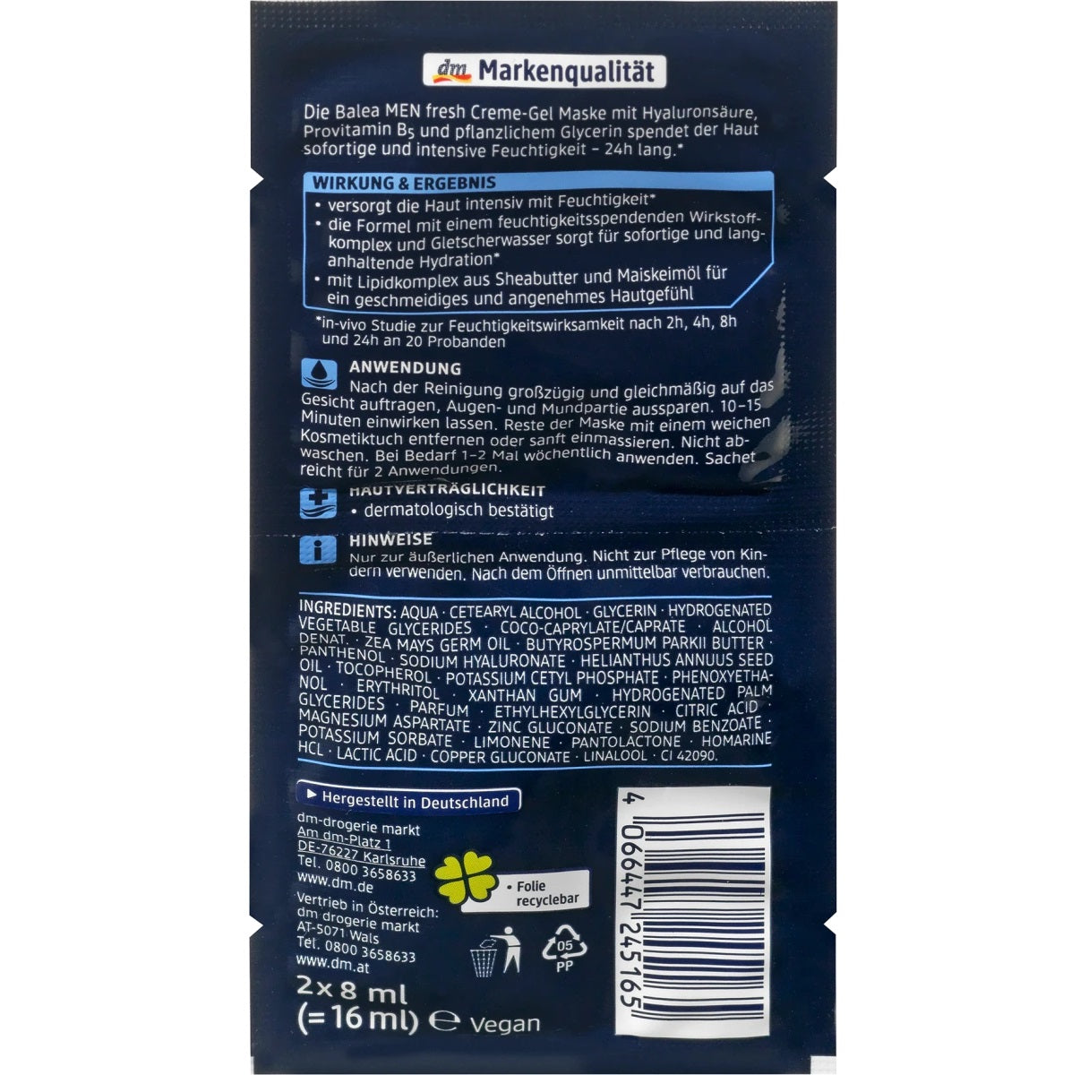 Balea - Masque pour le visage Fresh