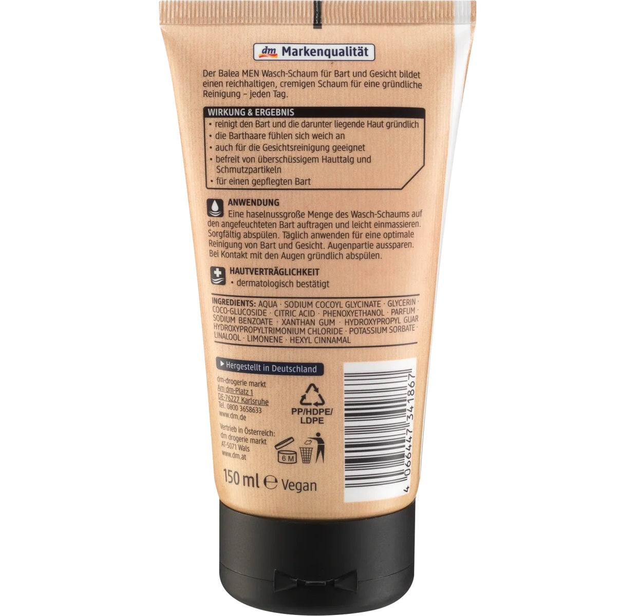 Balea - Mousse nettoyante barbe et visage