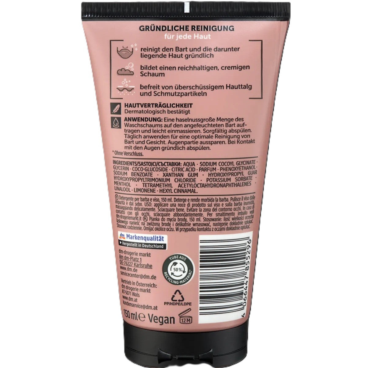 Balea - Mousse nettoyante barbe et visage