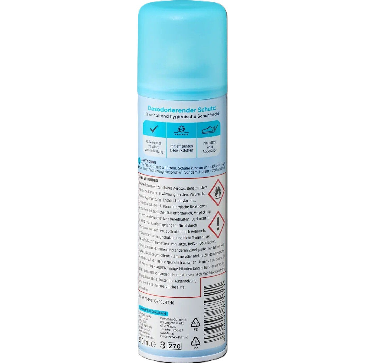 Balea - Déodorant pour chaussures, 200 ml