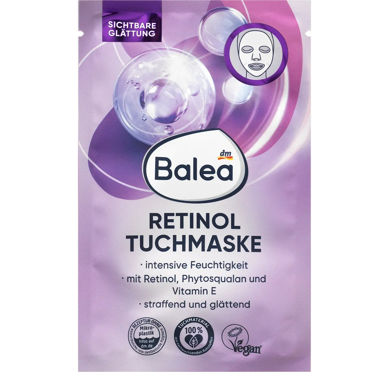 Balea - Masque en tissu au rétinol, 1 pc