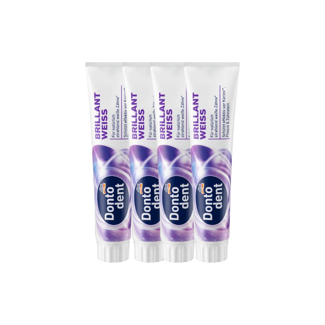Balea - 4 x Dentifrice Brillant Blanc