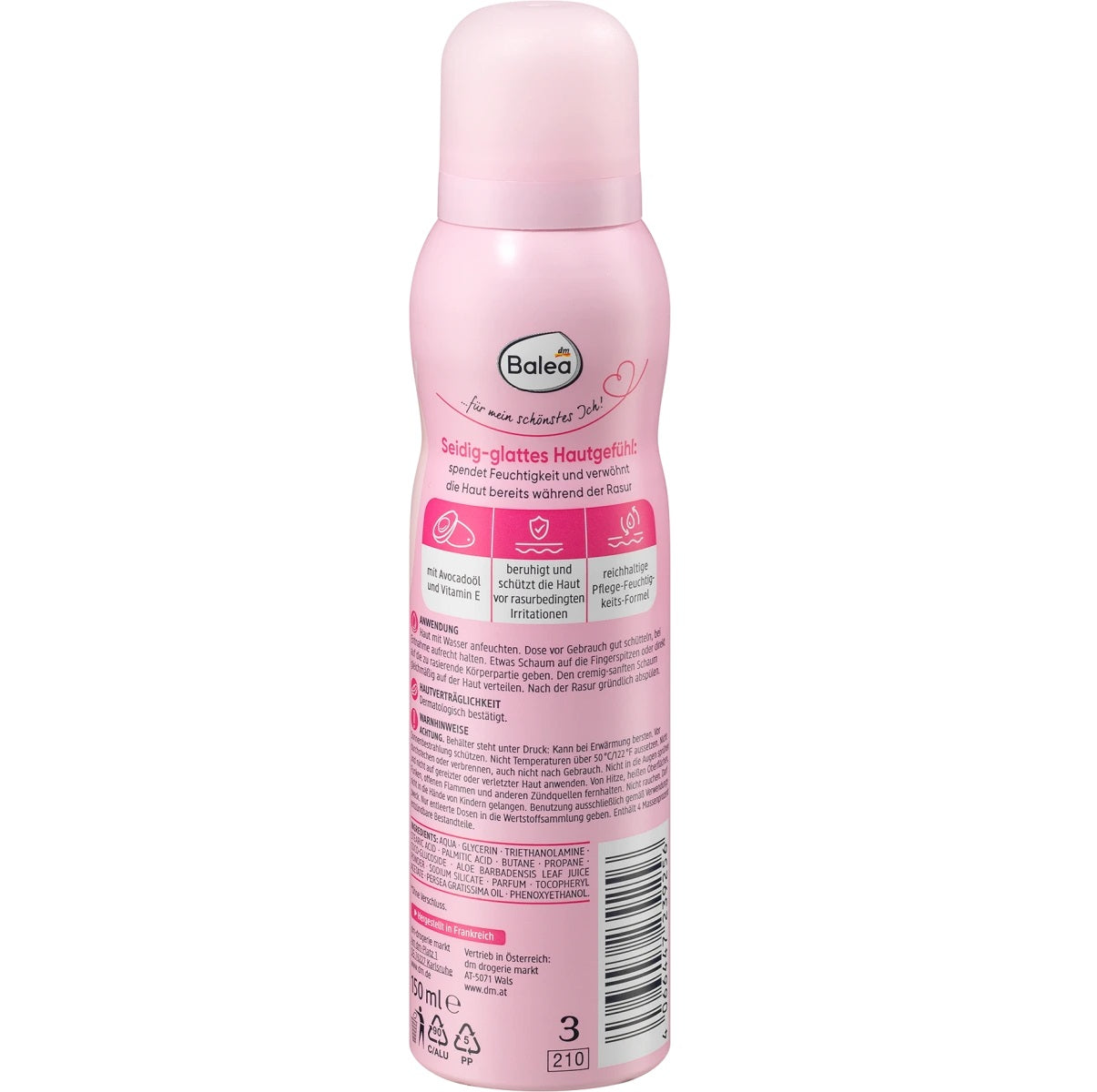 Mousse à raser Huile d'avocat & Vitamine E, 150 ml