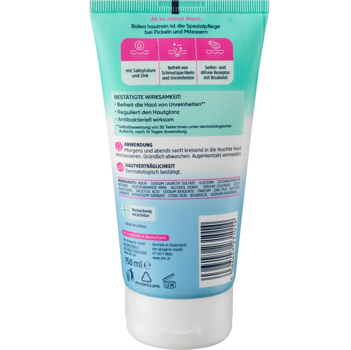 Gel nettoyant anti-boutons peau pure, 150 ml