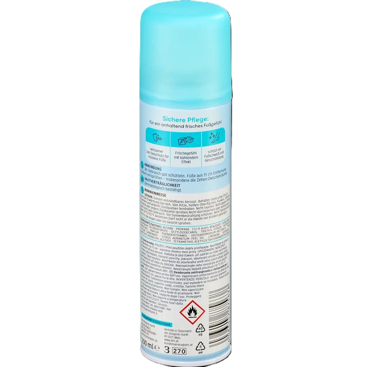 Balea - Déodorant en spray pour les pieds, 200 ml