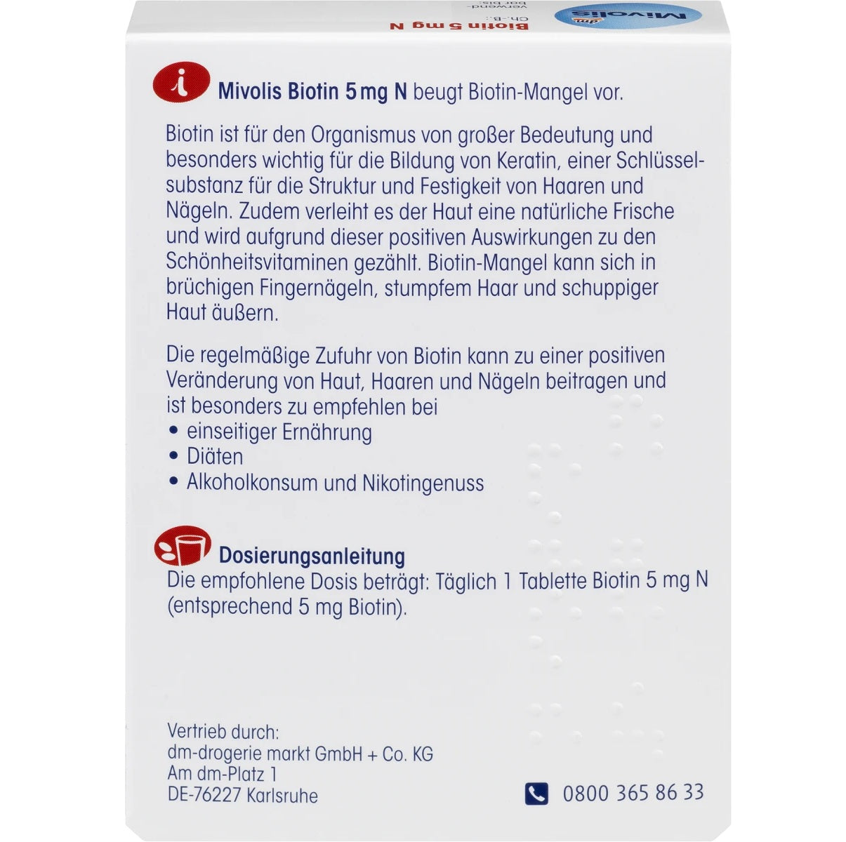 Mivolis - Biotine 5 mg , comprimés