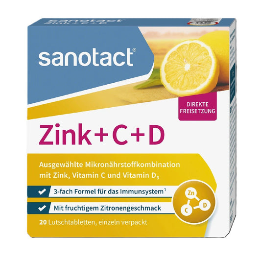 Sanotact - Comprimés à sucer Zinc + C + D